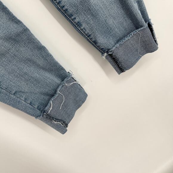 Levi's Denizen Skinny Jeans Womens Sz 27 Light Wash Raw Hem Cuffed Stretch - Picture 3 of 9